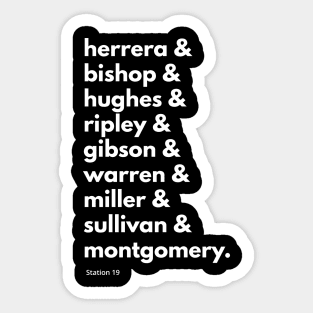 Season 2 Squad Goals - Station 19 (White Text) Sticker